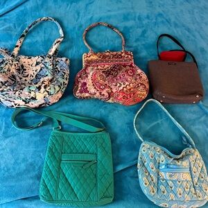 Vera Bradley Multicolor Paisley and Floral Shoulder Bags